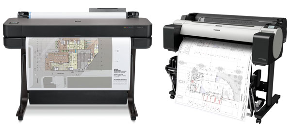 HP und Canon Plotter