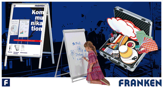 Franken Kundenstopper, Flipchart und Moderationskoffer