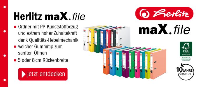 Herlitz Ordner maX.file in bunten Farben