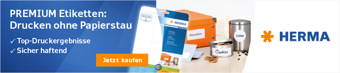 Herma Etiketten, Drucken ohne Papierstau